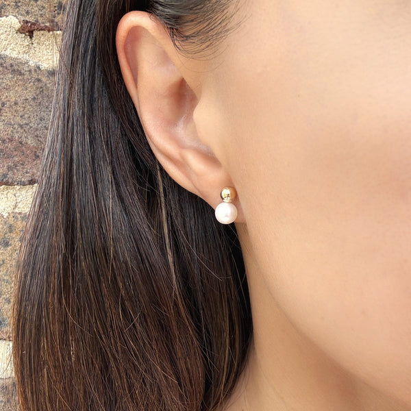 Pearl Drop earrings (14K)