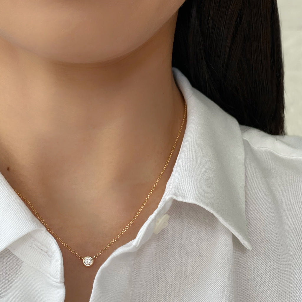 Pure gold diamond necklace Clearance